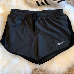 Black Grey Nike Dri Fit Workout Running Shorts